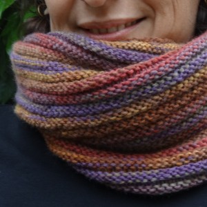 tricoter un snood au point de godron