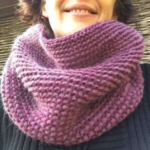 tricoter un snood simple