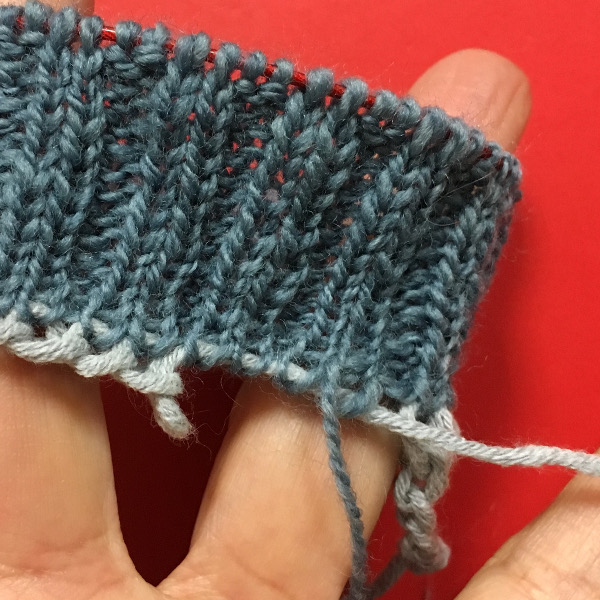 tricoter 4 rangs de cotes 1/1